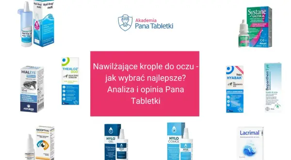 Krople do oczu bez zdejmowania soczewek: Hialeye, Thealoz Duo, Systane, Hyabak, Bepanthen Eye, Dexoftal, Hylo Gel, Hylo Comod, Lacrimal.